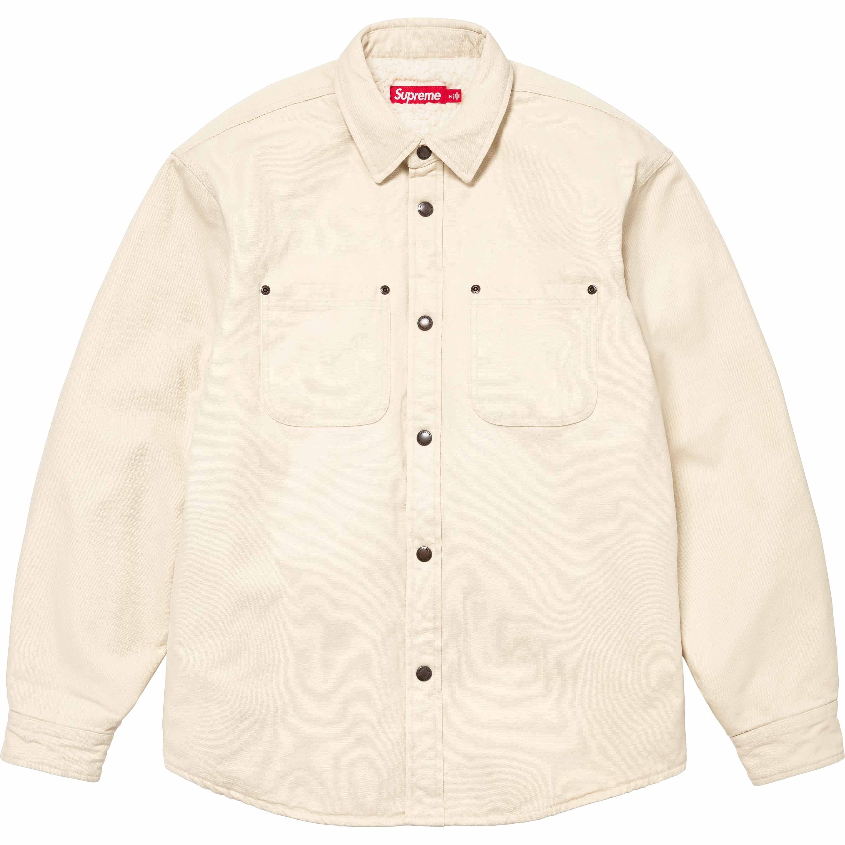 Faux Shearling Lined Work Shirt view 6